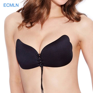 XXX sexy foto del sujetador auto-adhesivo sin tirantes de silicona push up BRA inserciones para el traje de baño - Product Image 5