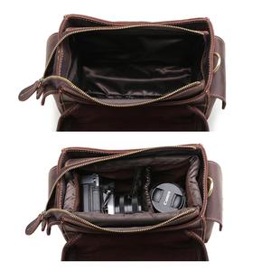 Tiding Video <strong>Camera</strong> <strong>Bag</strong> Dslr <strong>Bag</strong> Case for <strong>Camera</strong> Vintage Style Real Leather Genuine Crazy Horse Leather <strong>Messenger</strong> <strong>Camera</strong> <strong>Bag</strong> - Product Image 6