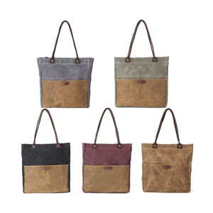 Túi Xách Tay Đeo Vai Phi Giới Tính Cỡ Lớn, Chất Liệu Da Thật, Vải Sáp, Túi Xách Nữ Thời Trang Trẻ Trung, Logo Theo Yêu Cầu - Product Image 2