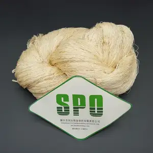 hand spun Tussah silk yarns obtained from the tasar moth in natural beige colours