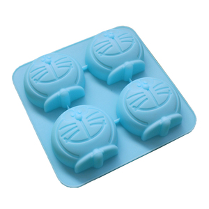 Doraemon gato en forma de silicona de molde de hornear último animal de dibujos animados <span class=keywords><strong>cuatro</strong></span> cubo de hielo molde de silicona - Product Image 1