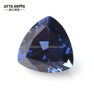 생성된 파란 사파이어 #34 실론 파란 사파이어 강옥 타원형 경쟁가격 - Product Image 3