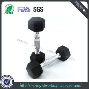Profesional uso commerical crossfit ejercicio hexagonal mancuernas de goma - Product Image 1