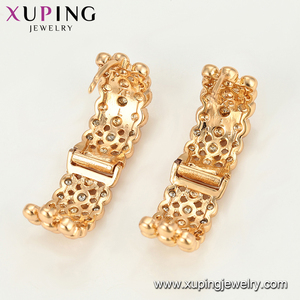 95519 joyería de moda xuping níquel deslumbrante girasol cuentas 18 K oro pendiente del aro - Product Image 4