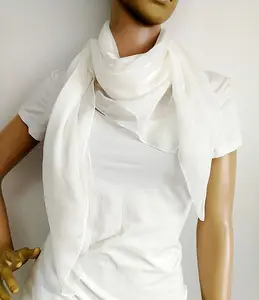 8mm habotai bufandas de seda Blanca Blanco de seda bufandas para pintura