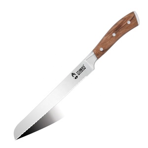 Knight <span class=keywords><strong>serie</strong></span> 8 pollici coltello da pane lame tedesco 1.4116 in acciaio inox coltello da cucina con manico in legno Zebra <span class=keywords><strong>coltelli</strong></span> seghettati - Product Image 6