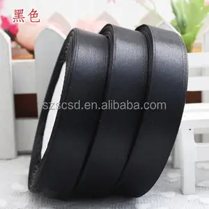 Design hot selling printing Black satin Polyester organza Ribbon