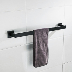 Portasciugamani Singolo <span class=keywords><strong>da</strong></span> Bagno in Acciaio Inossidabile con Mensola Organizer, Design Moderno Eco-Friendly, Garanzia 3 Anni - Product Image 2