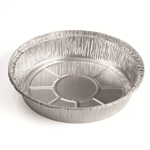 Vente chaude produits jetables 7/8/9 pouces rond feuille d'aluminium plateau alimentaire conteneur boîte à lunch compagnie aérienne maison cuisine utiliser