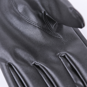 Moda de cuero negro de las señoras invierno cálido guantes - Product Image 6