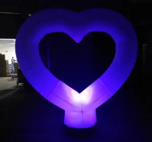 Lớn Ngoài Trời 2.2M Lãng Mạn Dẫn Ánh Sáng Inflatable Tim Cho Ngày Valentine Trang Trí Đám Cưới