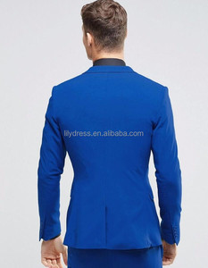 Custom Made Blue Men's Wedding Prom <strong>Suits</strong> <strong>3</strong> Pieces Best Man Bridegroom Tuxedos Two <strong>Button</strong> Blazer Handsome Dinner Costumes <strong>Suit</strong> - Product Image 2