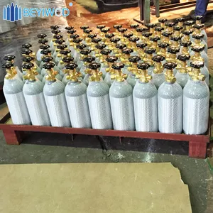 Tanque de Co2 de cilindro de gas de aluminio portátil, precio de fábrica