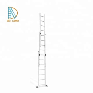 DELILADDER Professional Triple Extensión de <span class=keywords><strong>3</strong></span> CAPAS <span class=keywords><strong>3</strong></span> Secciones 7 Peldaños (3x7 Escalones) Carga máxima 150kgs Escalera de aluminio - Product Image 4