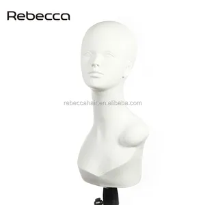 Rebecca china mode mooie en natuurlijke gezicht pvc mannequin hoofd voor tonen pruiken verkoop