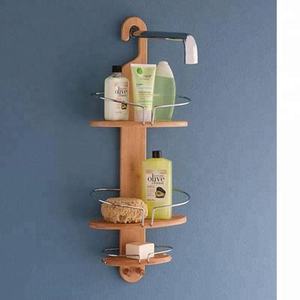 BSCI Factory Bamboo 3 Tier <strong>Shower</strong> <strong>Hanger</strong> Bathroom <strong>Caddy</strong> Over the <strong>Shower</strong> Head - Product Image 2