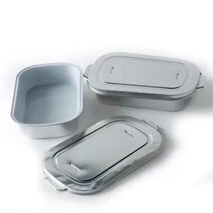 SINOPACK disposable aluminium foil container coated on the inner surface with white food grade paint