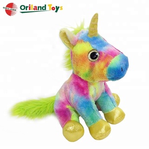 <span class=keywords><strong>Peluche</strong></span> Unicorno con <span class=keywords><strong>Occhi</strong></span> <span class=keywords><strong>Grandi</strong></span> Glitterati, Giocattolo Morbido Colorato Arcobaleno - Product Image 2