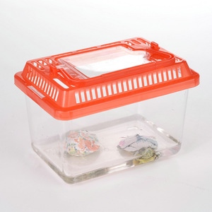Set di serbatoi per pesci d'acquario di avviamento in plastica maniglia per il trasporto della gabbia per rettili - Product Image 3