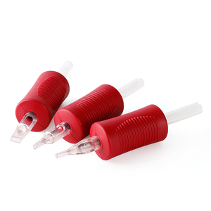Goedkope Prijs Solong Zachte Rode Grip met Clear Lange Tips Tattoo Tube 25mm Wegwerp Tattoo Grips Buizen - Product Image 1