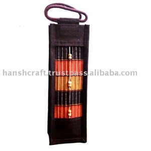 Bolsa de Regalo para una Sola Botella de Vino |   Bolsa de Lona Reutilizable para Llevar Vino |   Bolsa Ecológica para Botellas con Asa, Bolsa Protectora Acolchada Resistente - Product Image 1
