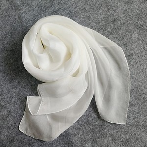 8毫米 hagotai 白色丝绸围巾纯白色丝绸围巾绘画 - Product Image 4