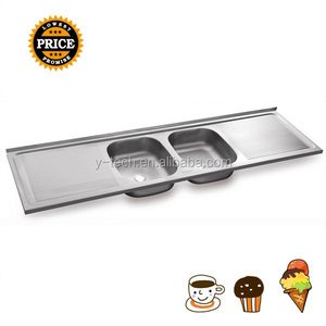 2 Bát Thép Không Gỉ Chìm Với <span class=keywords><strong>Drainer</strong></span> YK1851A Đôi <span class=keywords><strong>Drainer</strong></span> Đôi Bát Bồn Rửa Nhà Bếp - Product Image 1