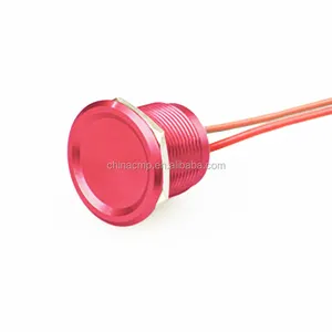 High quality 22MM Red Green Metal Anti vandal momentary push button,waterproof IP68 Latching on off Piezo Switch CE TUV ROHS