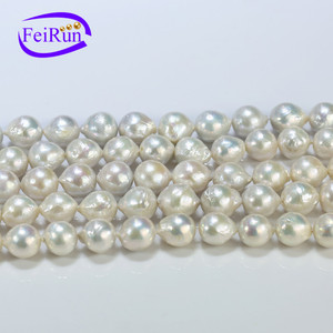 Collier de perles d'eau douce naturelles FEIRUN, perles baroques blanches AA+ de 13-14 mm <span class=keywords><strong>en</strong></span> <span class=keywords><strong>vrac</strong></span> - Product Image 1