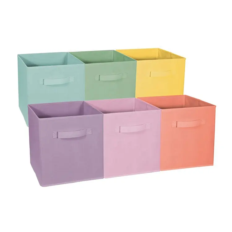 Drawer Box Storage Cube Storage Bin Box Stackable a Variety of Styles of Solid Color Clothing Foldable Customized Logo Square