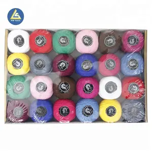 Colorful Knitting Needle Thread Cotton Crochet Thread 20G by 24pcs