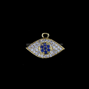 Venta al por mayor helado CZ micro pavimentado de oro diablo ojo de <span class=keywords><strong>la</strong></span> joyería del grano - Product Image 1