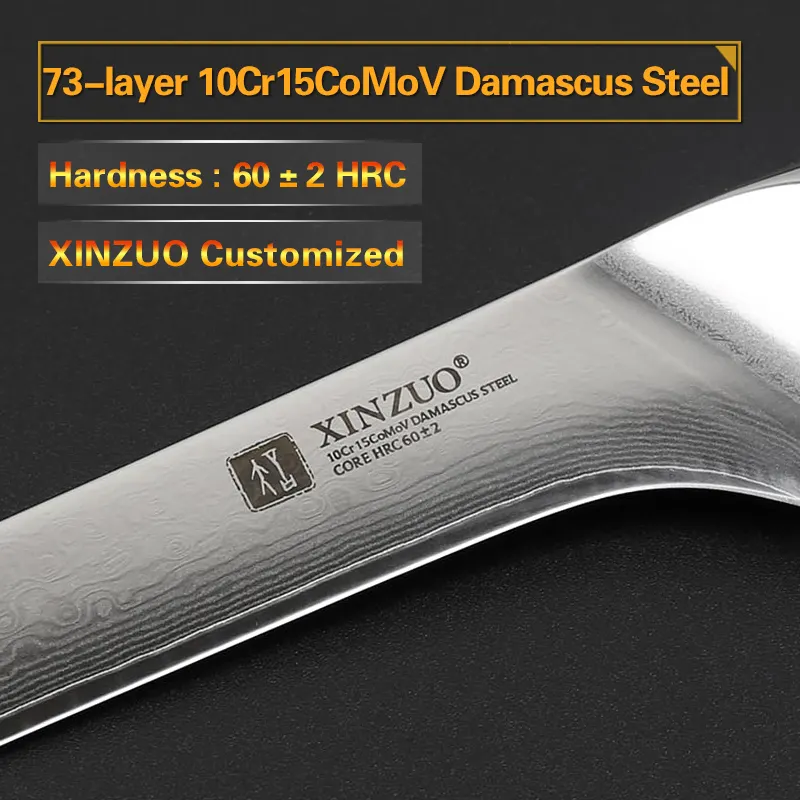 XINZUO 6 inç profesyonel gülağacı kolu 10Cr çekirdek şam çelik mutfak fileto kemiksi saplı bıçak hediye kutusu ile