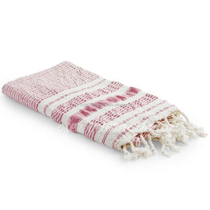 Twinkle <b>Turkish</b> Peshtemal <b>Towel</b> Fouta Hammam - Handmade - Crinkle Effect- Red Classic Collection Turkiye - Product Image 1