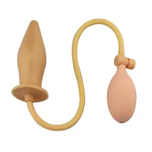 DN-003 produtos adultos preto e carne inflável anus bunda plug grande expansão tampões anal brinquedos