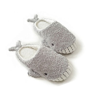 Comfort Grey Terry Cloth Child Shark Winter <strong>Slipper</strong> <strong>Animal</strong> Fuzzy <strong>Slipper</strong> - Product Image 1