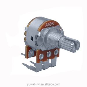 Custom 16 MM 2 Gang film coal rotary linear B101 b102 ohm potentiometer - Product Image 1