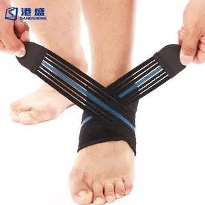 Gangsheng 2020 सांस लोचदार निविड़ अंधकार टखने संभालो समर्थन स्टेबलाइजर Neoprene पैर पट्टी आस्तीन Wraps पट्टियाँ