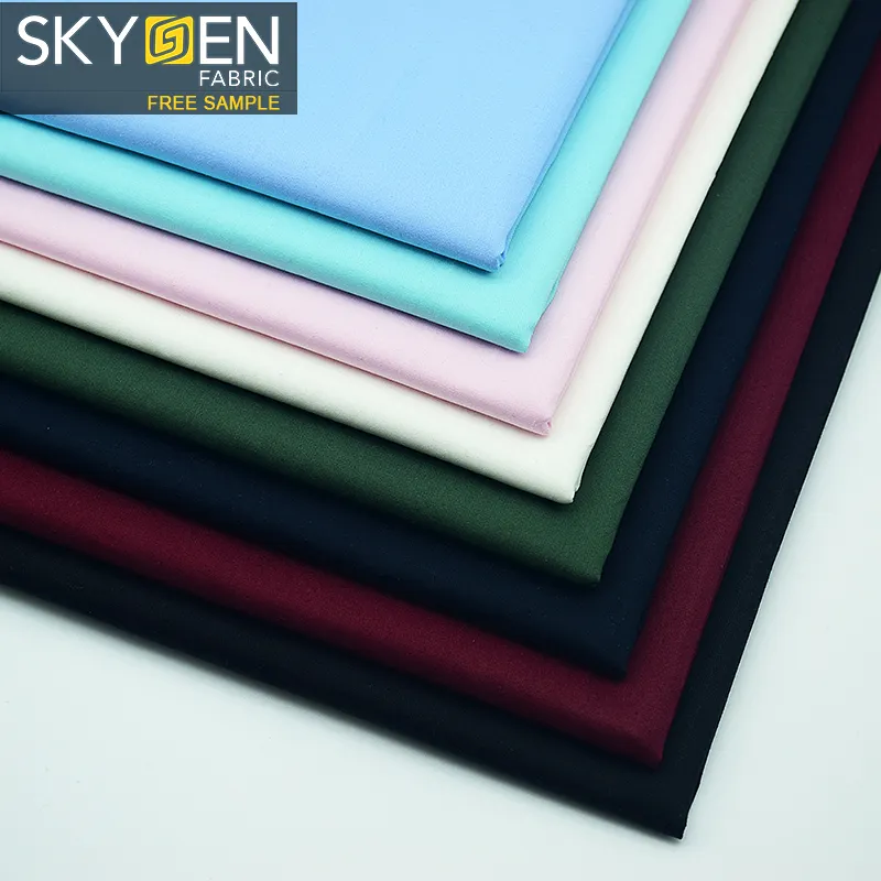 Skygen Guangzhou supplier high quality 100% cotton satin swiss cotton voile fabric