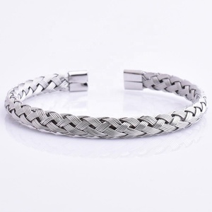 Bracciale Aperto Vintage in Acciaio Inossidabile, Ultimo Design alla Moda, Bracciale a Maglia <span class=keywords><strong>con</strong></span> Cavo - Product Image 2
