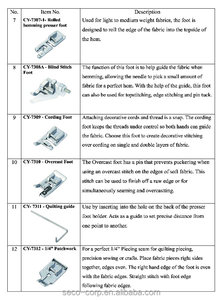 XXS215A ชุดอุปกรณ์ซ่อมเท้า15ชิ้นพร้อมกล่องสำหรับ Brother Singer Janome - Product Image 4