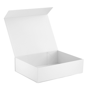 Matte White Folding Rigid Paper Packaging Box Custom Magnetic Lid Closure Gift Cardboard Box for Packing