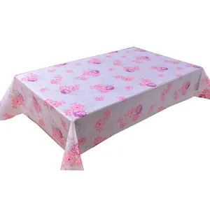 Printed Disposable PEVA Tablecloth Oilproof Banquet Table Cloth Square Table Cover