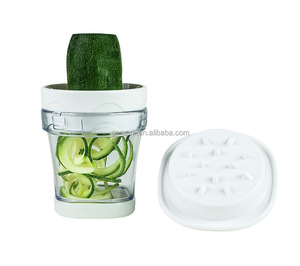 2-Blade Handheld Draaien Groentesnijder/Spiralizer, Groentesnijder Spiralizer Omvat 2 Verschillende Roestvrijstalen Messen