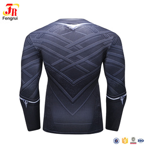 Camisas de LICRA de superhéroes para hombre, ropa deportiva, Pantera Negra, venta al por mayor, China - Product Image 2