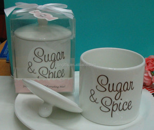 <span class=keywords><strong>Azucarero</strong></span> de Cerámica Ywbeyond, Especiero, Recuerdos para Despedida de Soltera, Regalos de Boda para Invitados - Product Image 3