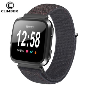 Liberación rápida tejido lazo de nylon correa de reloj fitness wristband para Fitbit versa banda - Product Image 1