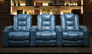 مسرح منزلي مزدوج كرسي كرسي أريكة الاقسام السينما مستلق الأثاث الحديثة أريكة لغرفة المعيشة جلد طبيعي loveseats - Product Image 4