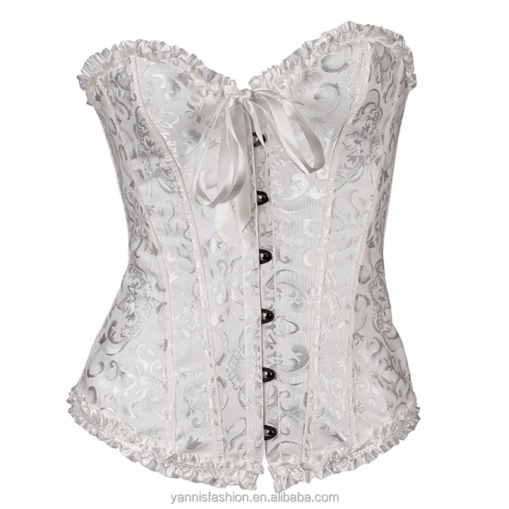 Corset Bustier Dentelle Paon - Serre-Taille Lacets - Lingerie Burlesque Femme