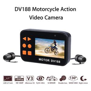 Registratore Video DVR per Moto/Auto con Angolo di Visione di 130 Gradi, Chipset Intelligente, Doppia Dash <span class=keywords><strong>Cam</strong></span> per Motocicletta - Product Image 3